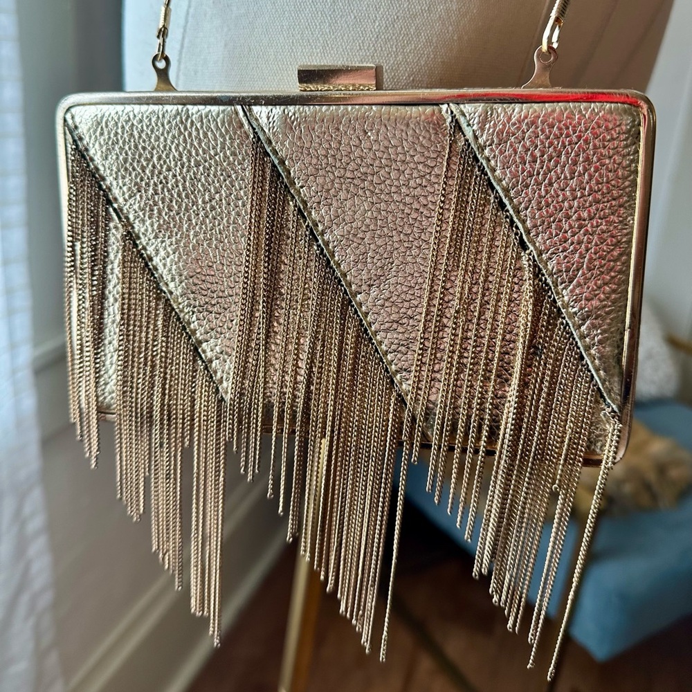 Disney Gold Fringe Evening Clutch or Crossbody - Picture 5 of 6